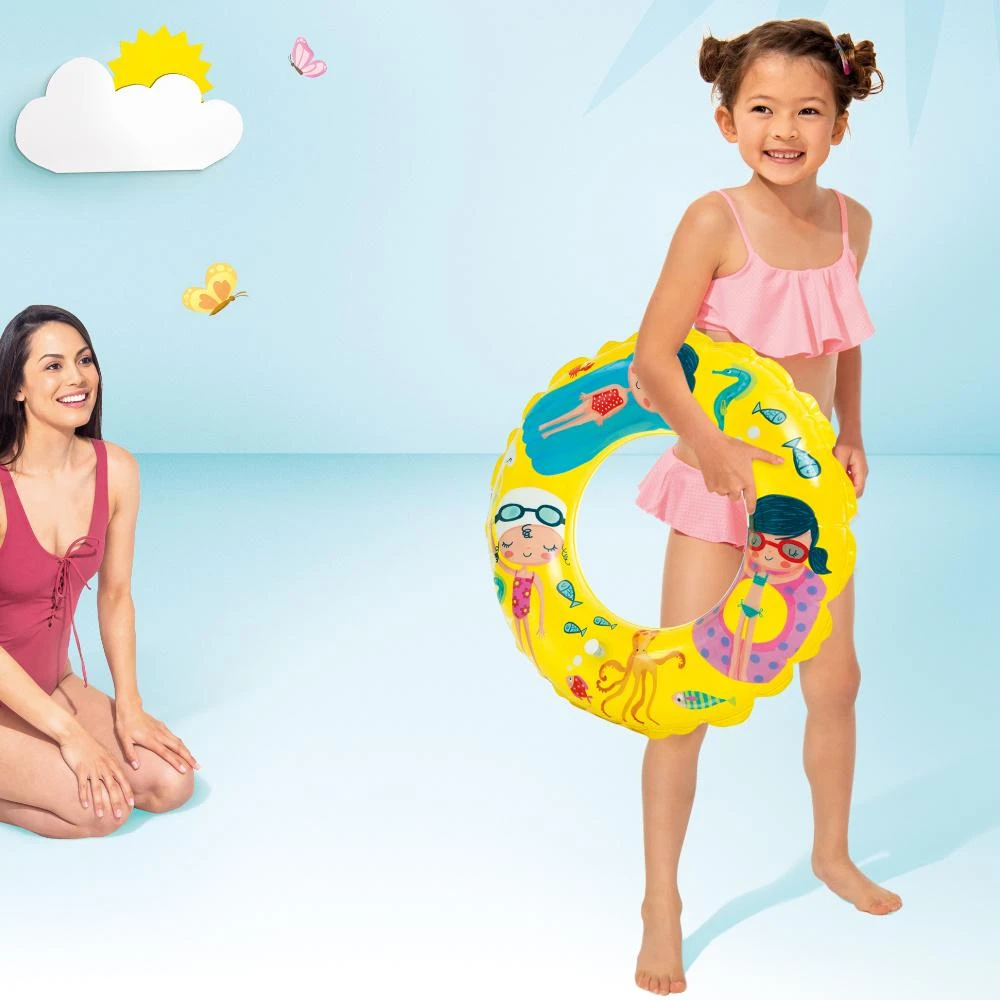 Intex skaidrus plaukimo žiedas Atsitiktinė spalva