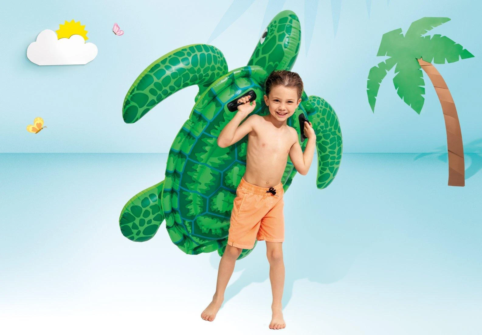 Pripučiamas plaukimo čiužinys Vėžlys, Intex, 150 cm