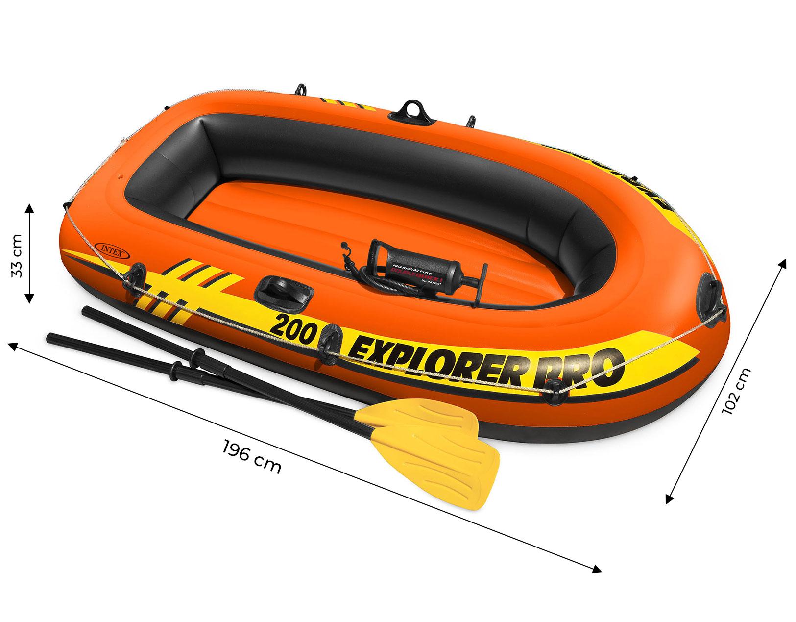 Intex Explorer Pro 200 valčių rinkinys Oranžinis/Geltona, 196 x 102 x 33 cm