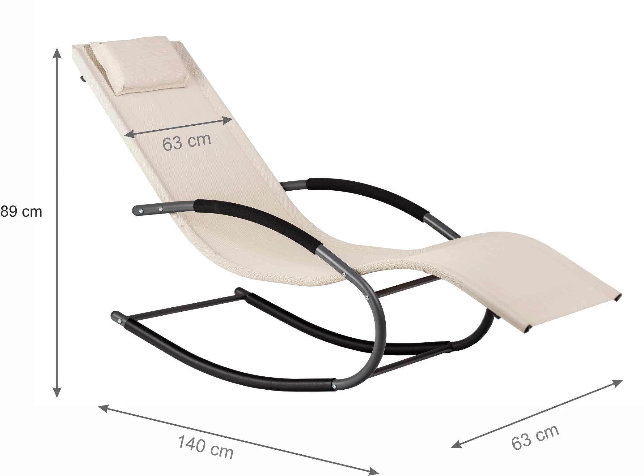 Supamasis sodo gultas ModernHOME, smėlio spalvos