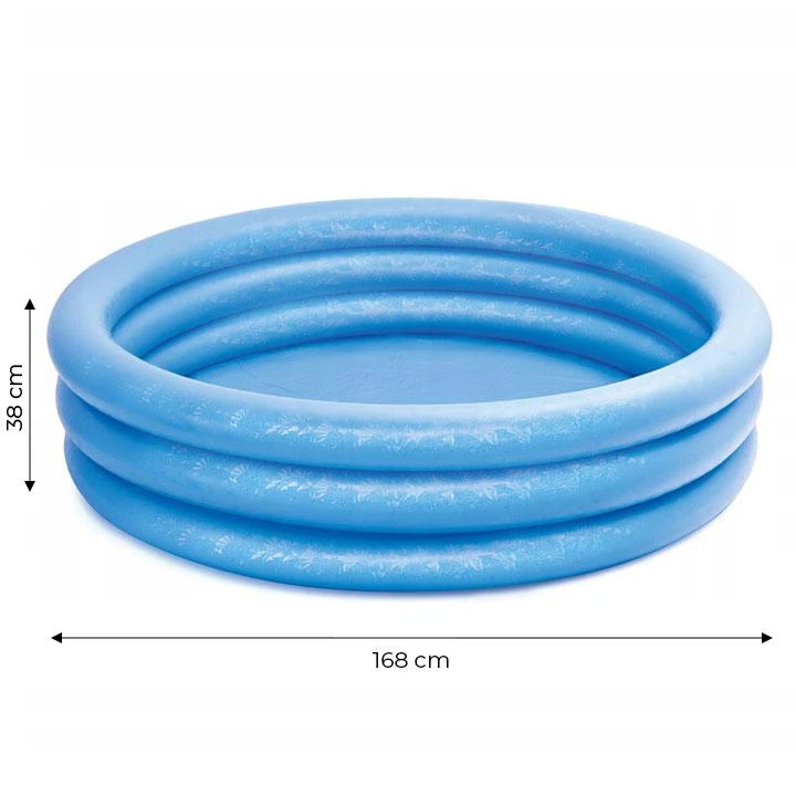 Baseinas pripučiamas INTEX Crystal Mėlyna Pool 168x38cm