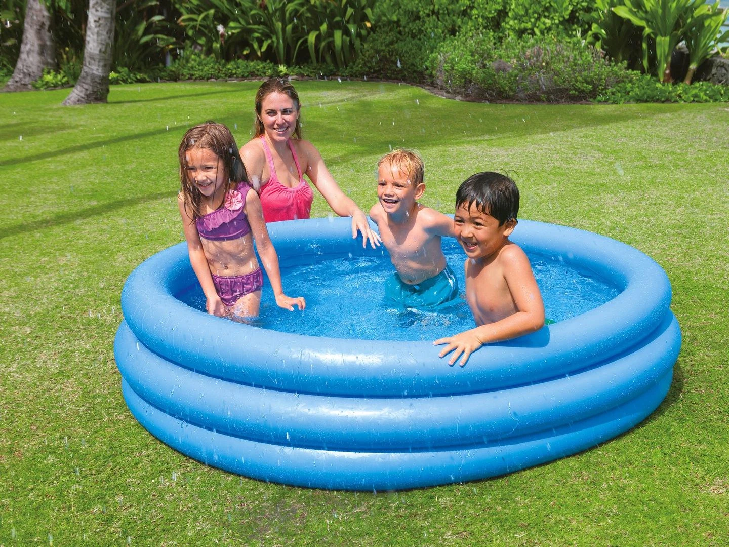 Baseinas pripučiamas INTEX Crystal Mėlyna Pool 168x38cm