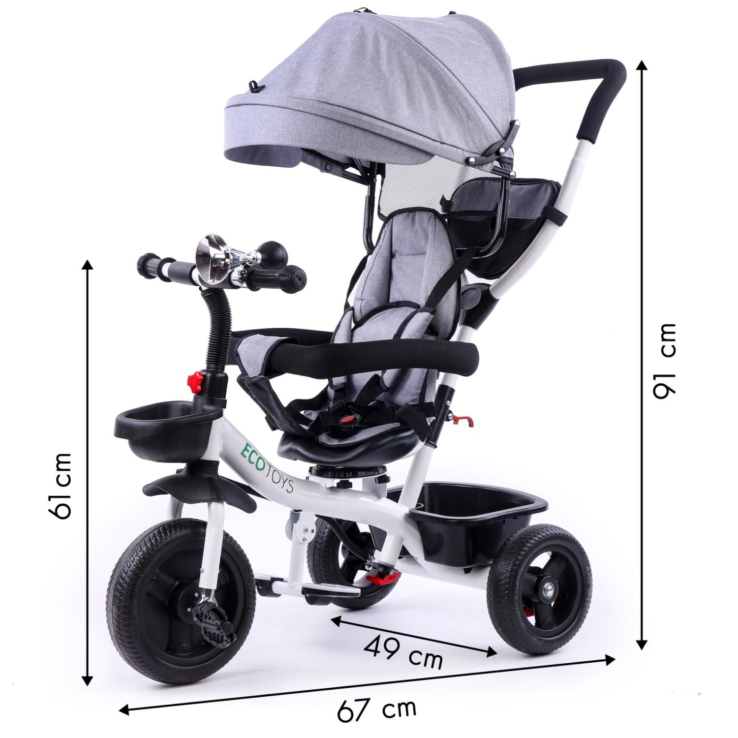triratukas su pasukama sėdyne 360' ECOTOYS