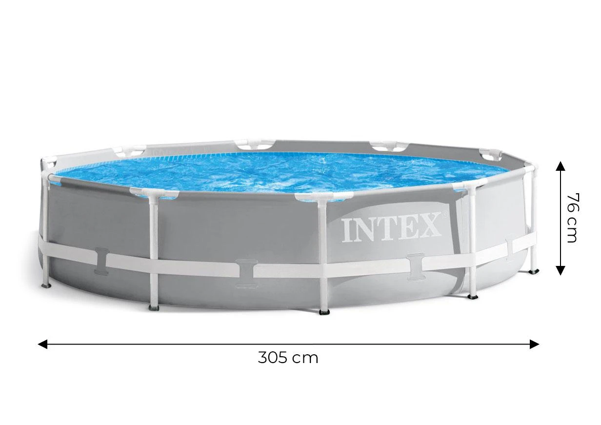 Intex Prism Frame Premium Pool Pilkas, 305x76 cm