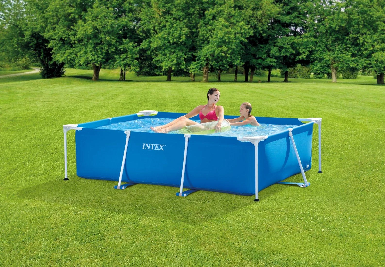 Stačiakampio formos sodo rėmas baseinas 220 x 150 cm 28270 INTEX