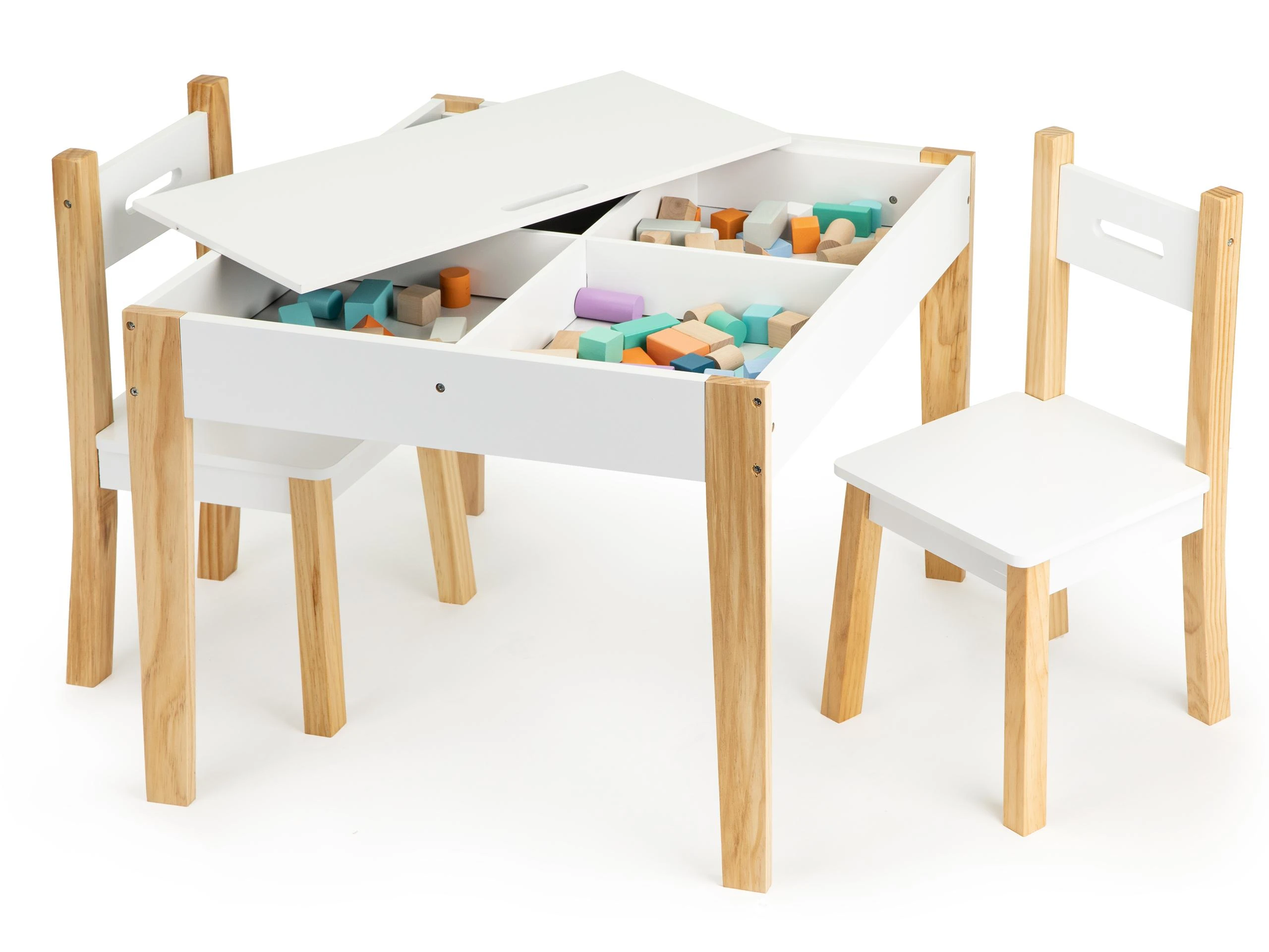 Stalas su dviem kėdėmis vaikiškų baldų komplektas ECOTOYS