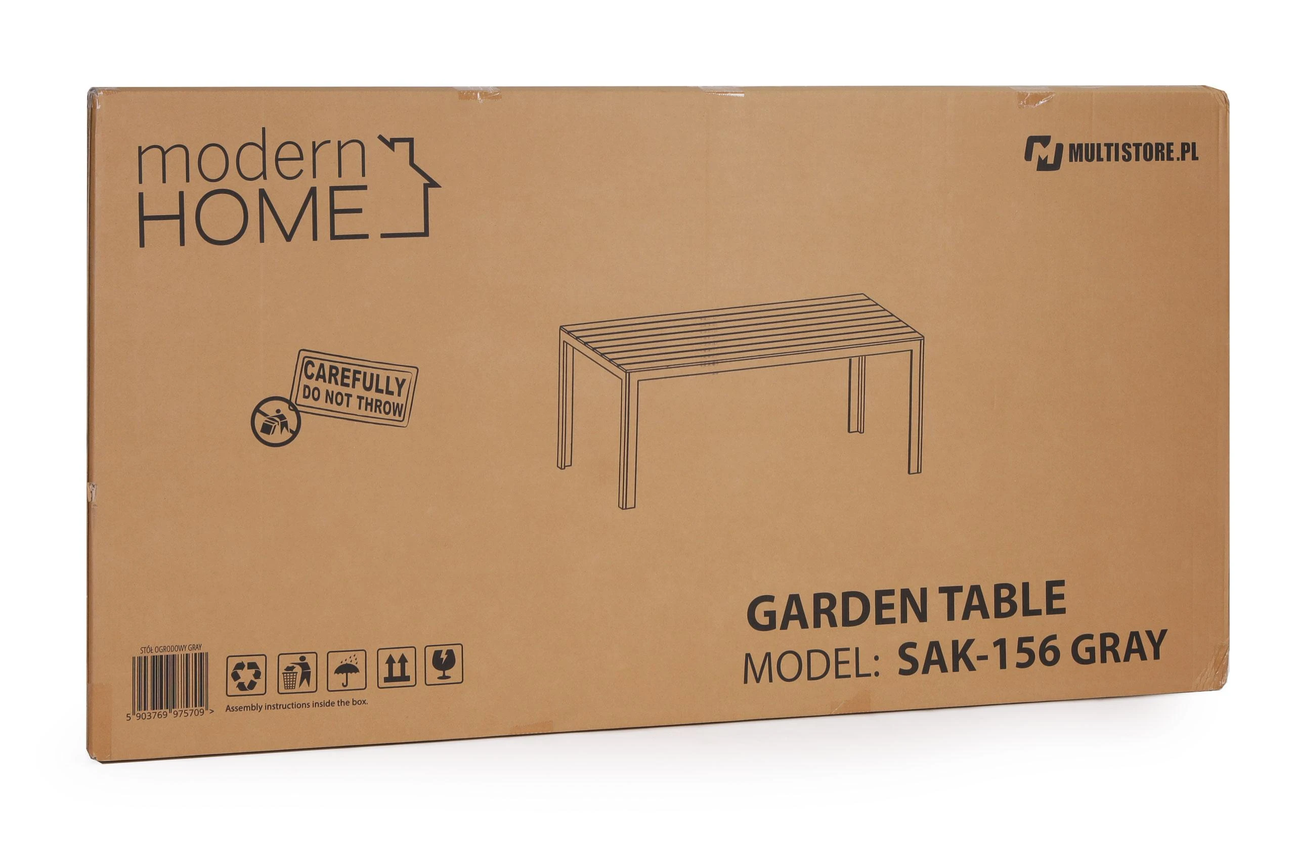 Modernhome Didelis sodo stalas 156x78 cm