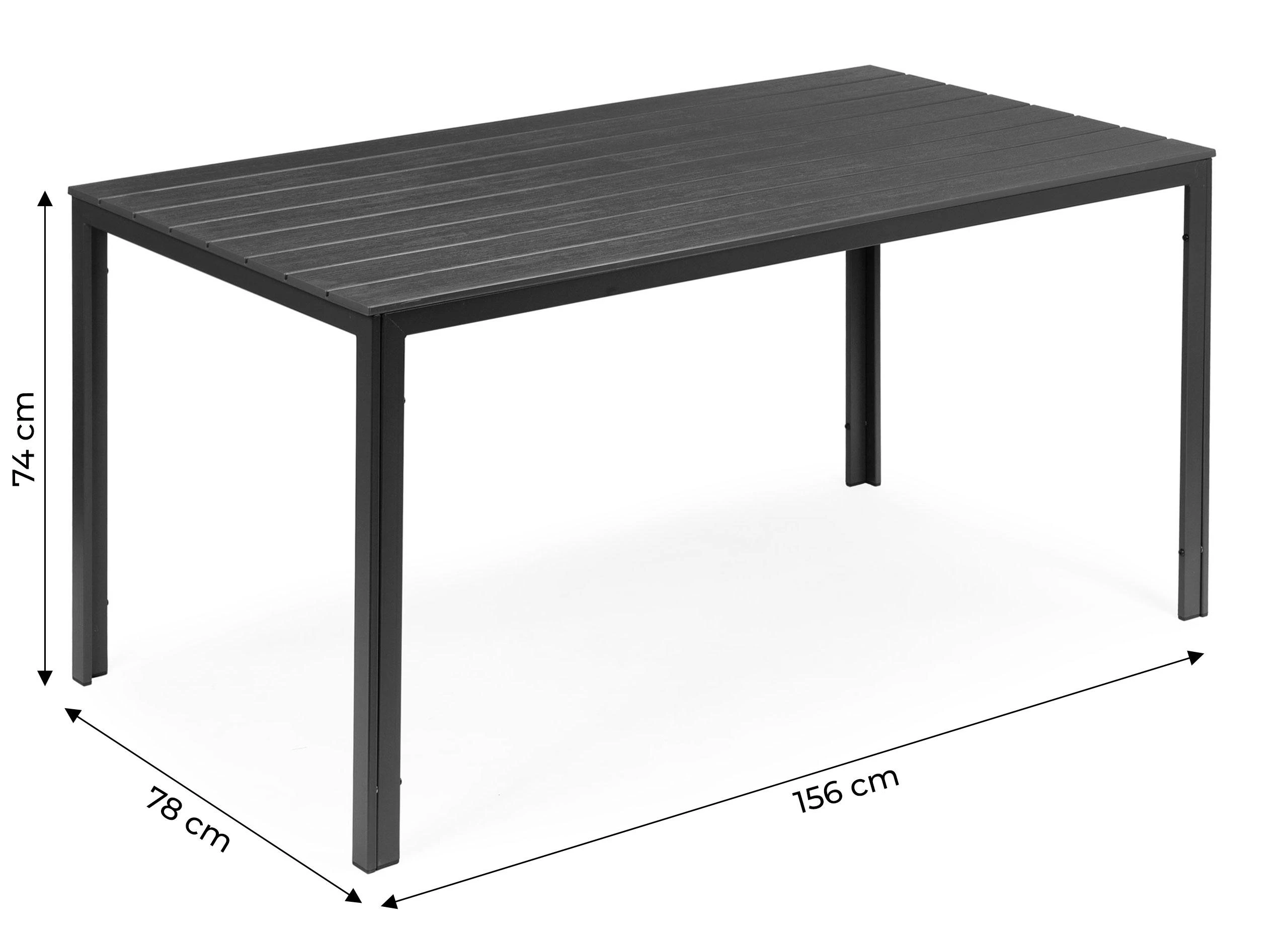 Modernhome Didelis sodo stalas 156x78 cm