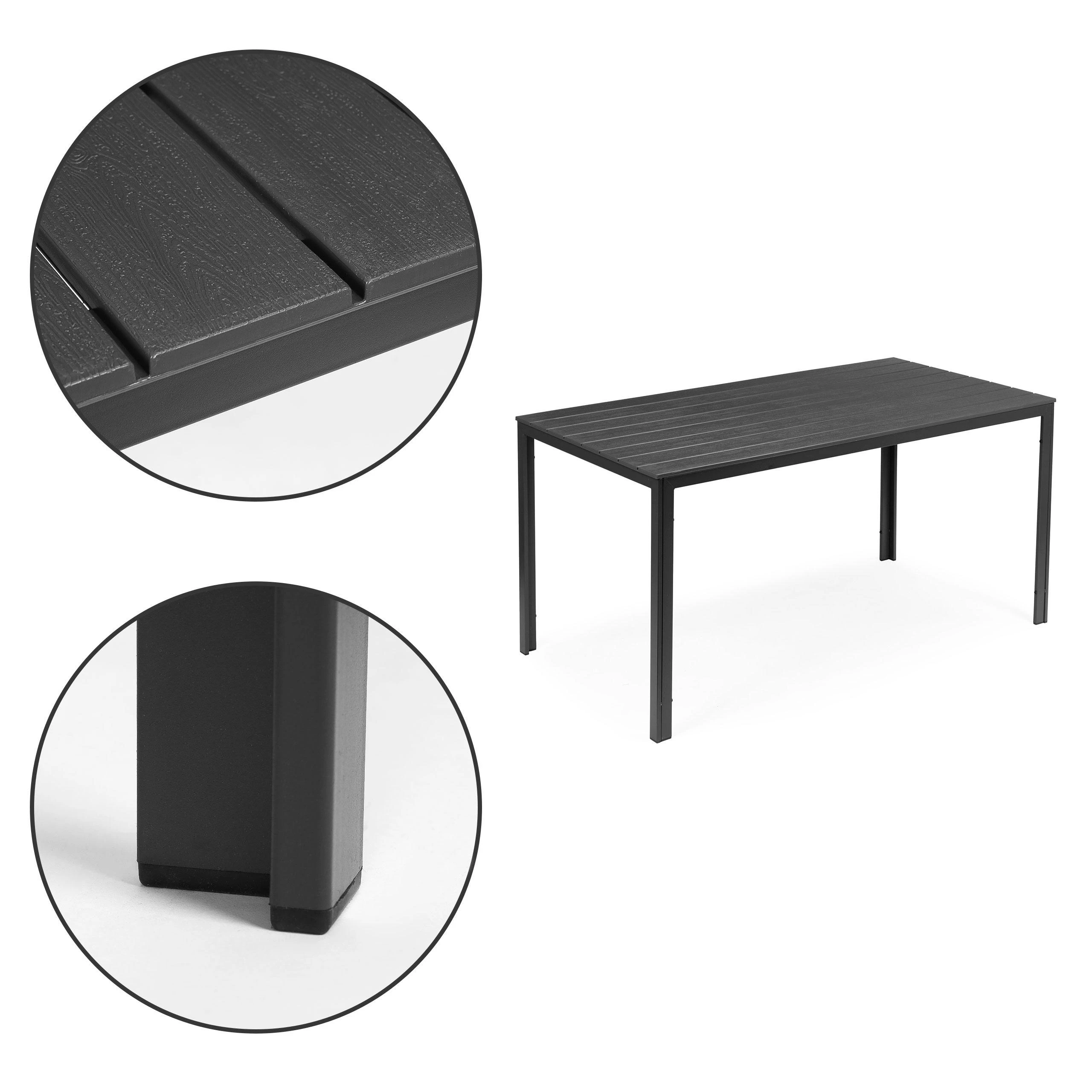 Modernhome Didelis sodo stalas 156x78 cm