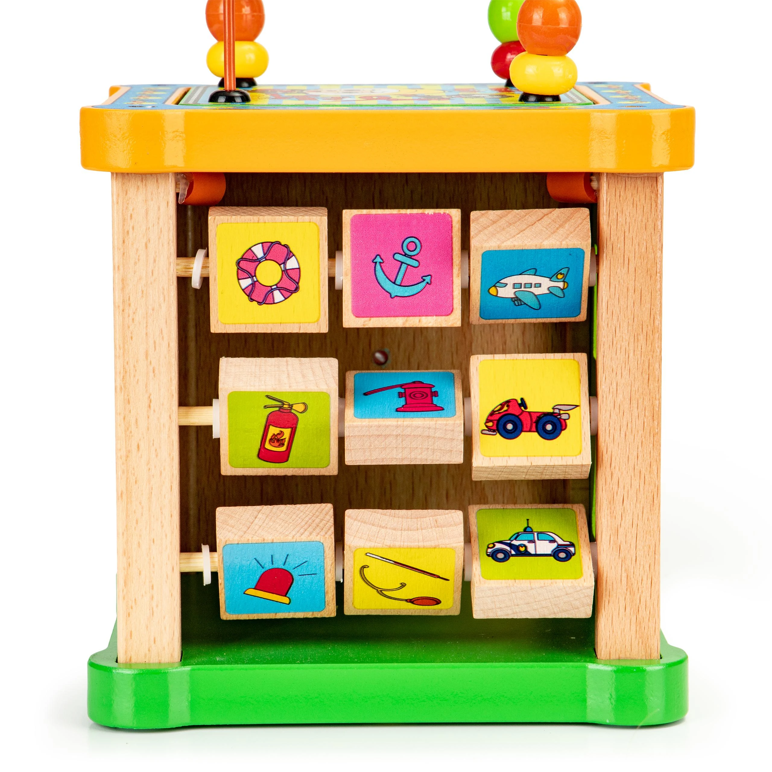 Cube Medinis rūšiuotojas lavinantis kubas + lenta mula Ecotoys