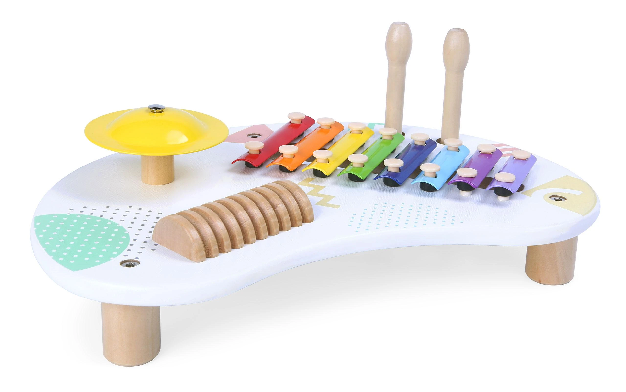 Muzikinis staliukas su cimbolais ECOTOYS +18 mėn.