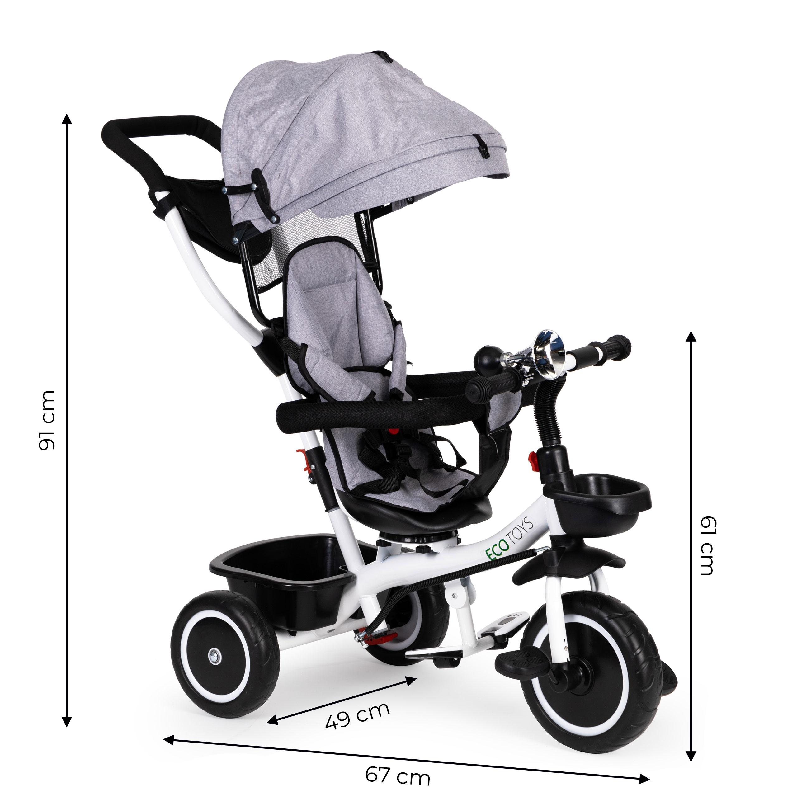 triratukas su pasukama sėdyne 360' ECOTOYS