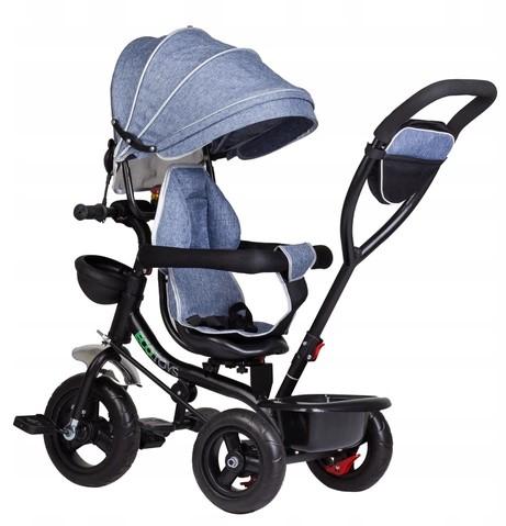 Ecotoys Triratukas su pasukama sėdyne Eco Toys, mėlynas