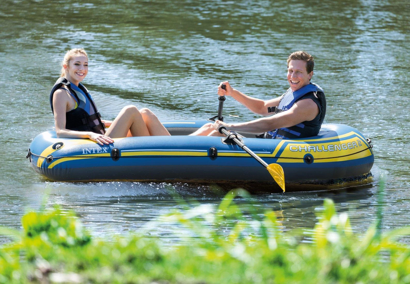 Intex French Oars Geltona/Juodas