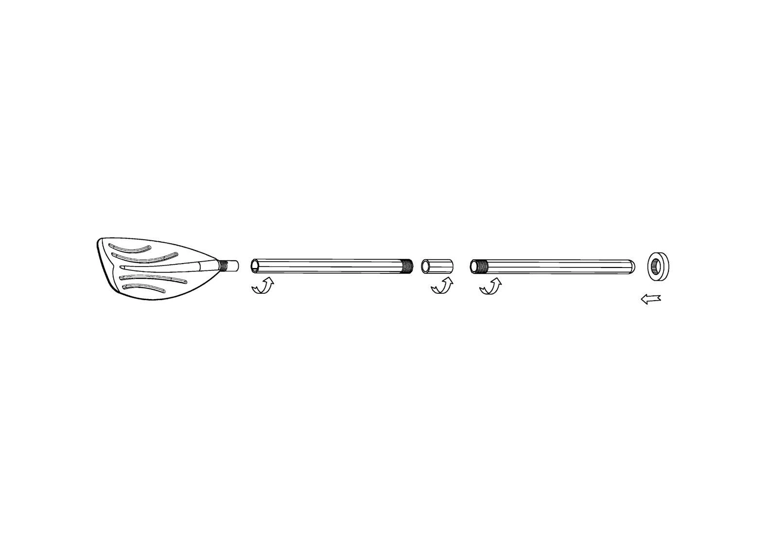 Intex French Oars Geltona/Juodas