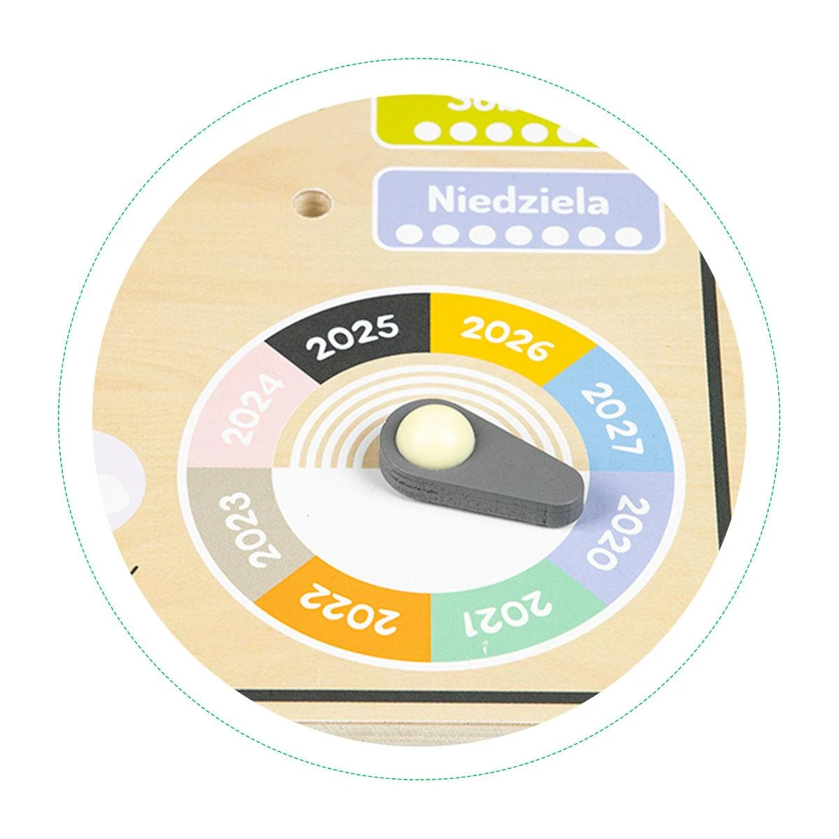 Ecotoys Medinė manipuliavimo lenta su kalendoriumi ir laikrodžiu