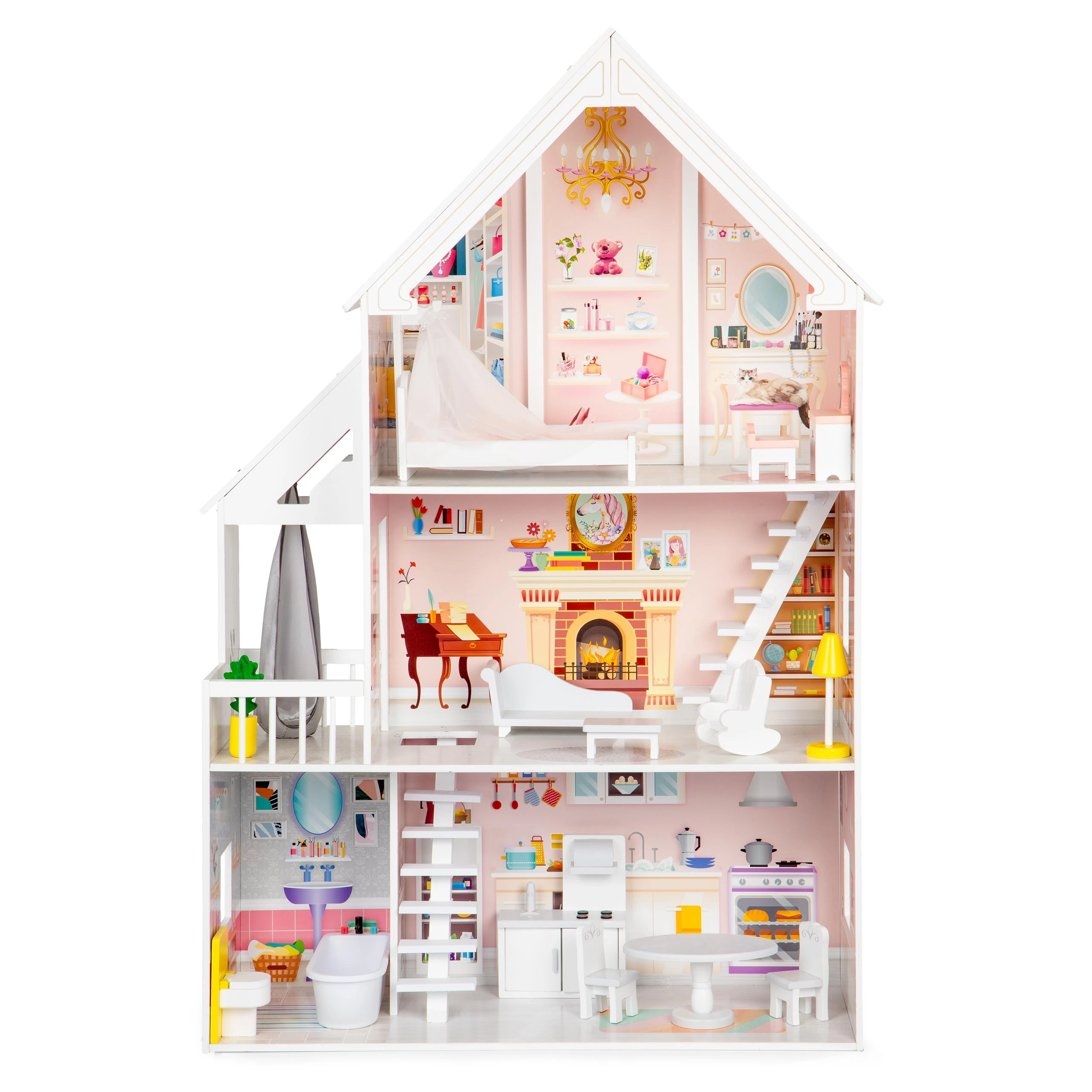 Medinis lėlių namelis XXL Powder Residence ECOTOYS