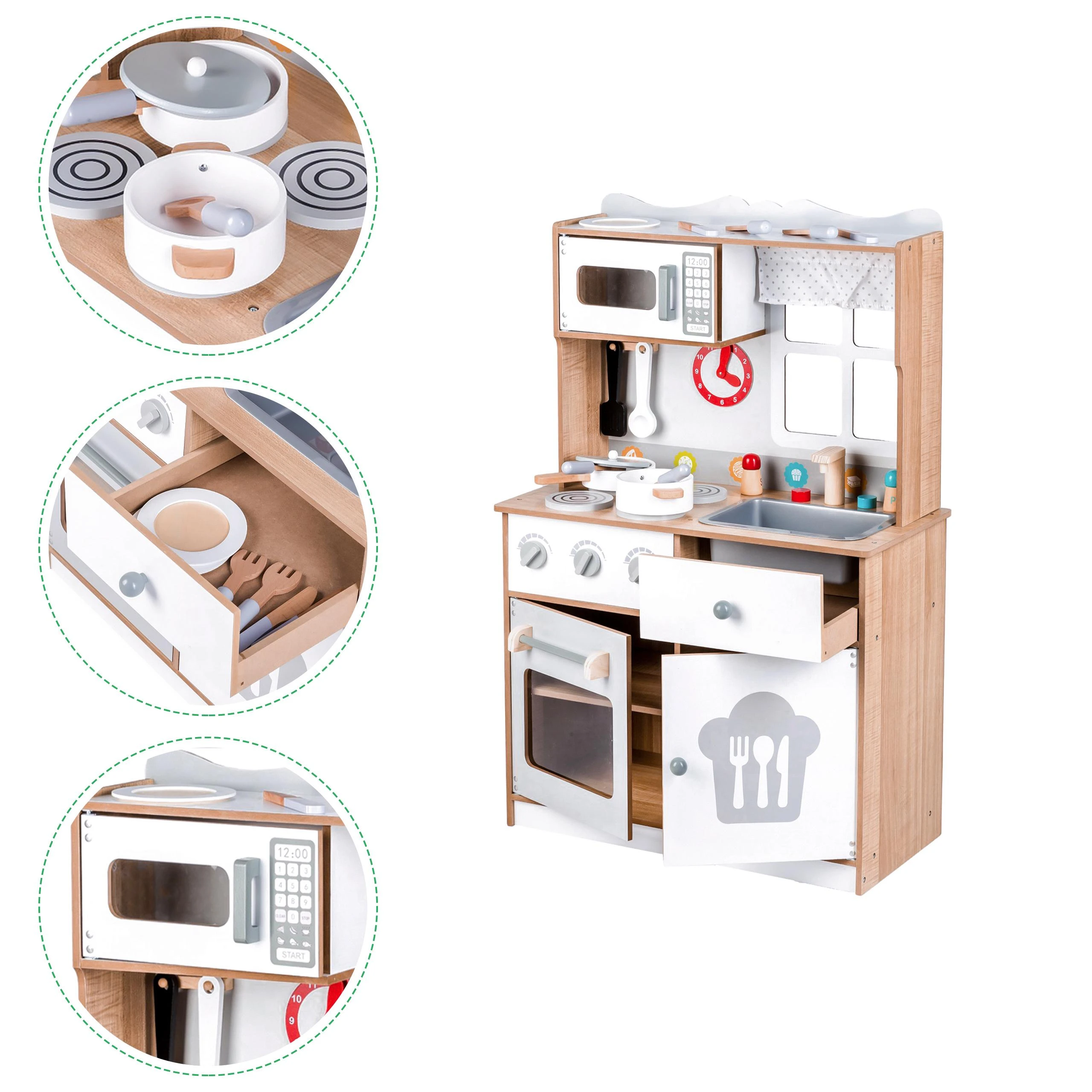 Ecotoys Medinė virtuvėlė Eko Žaislas Kulinaras