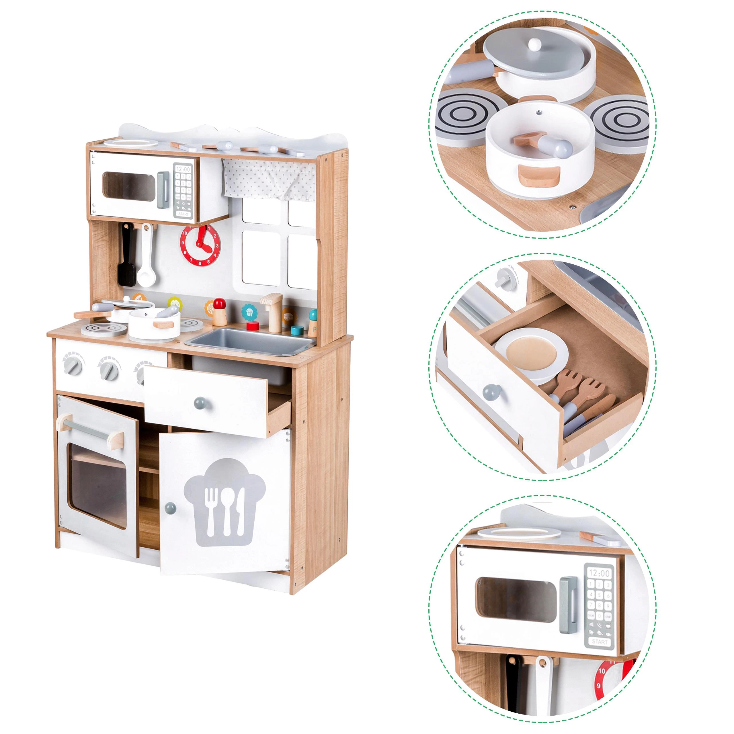 Ecotoys Medinė virtuvėlė Eko Žaislas Kulinaras