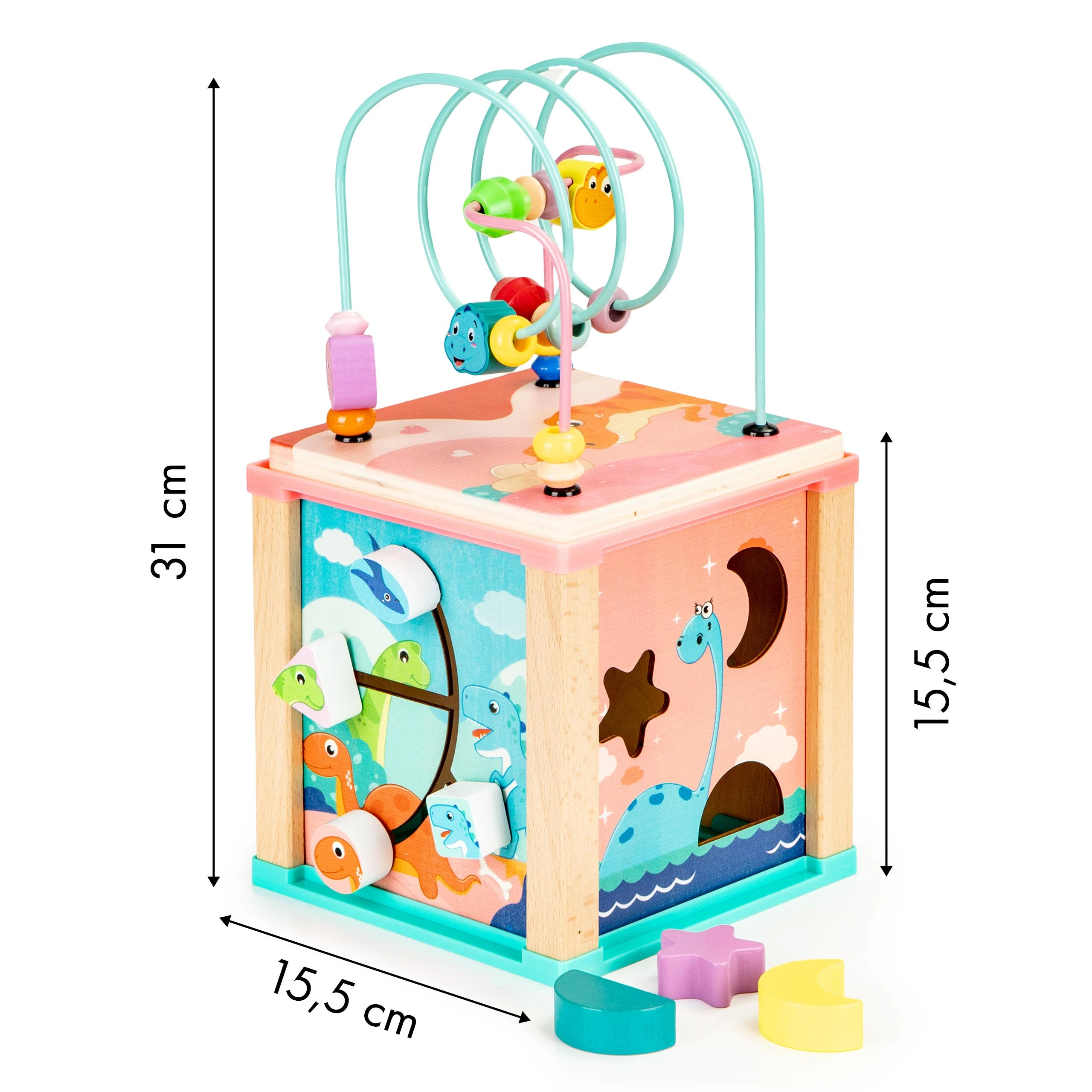 Cube Medinis lavinantis kubas, ECOTOYS mula rūšiuotojas