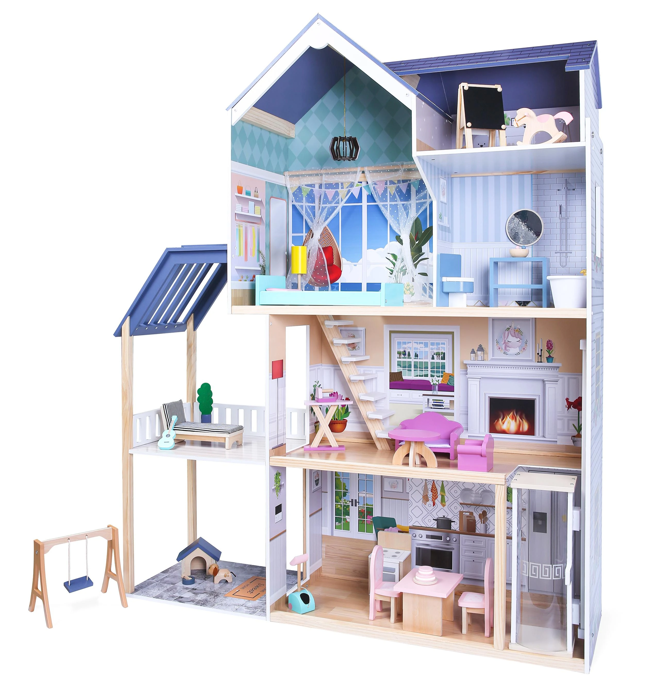 Lėlių namelio rezidencija XXL Maya 28 el. ECOTOYS