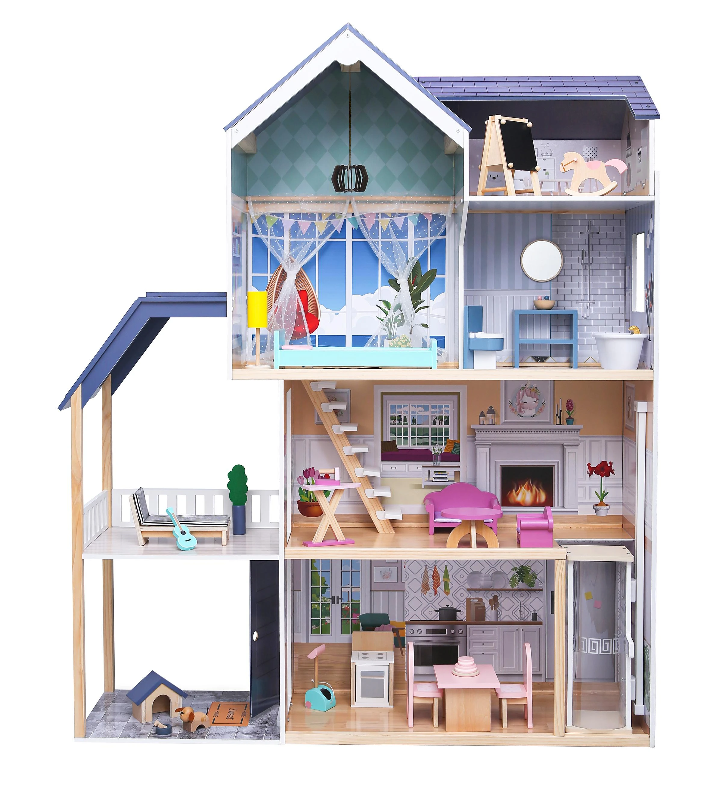 Lėlių namelio rezidencija XXL Maya 28 el. ECOTOYS