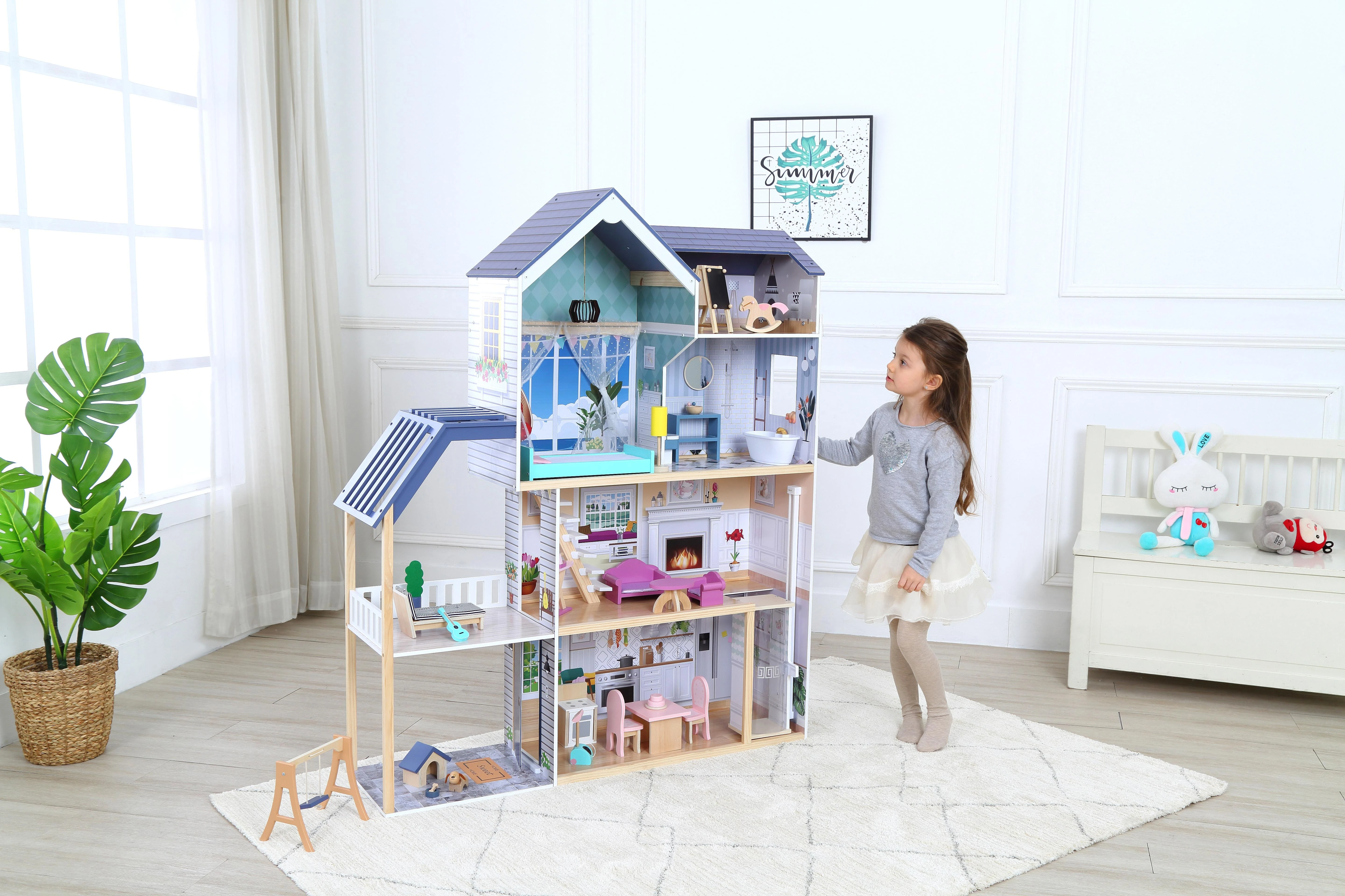 Lėlių namelio rezidencija XXL Maya 28 el. ECOTOYS