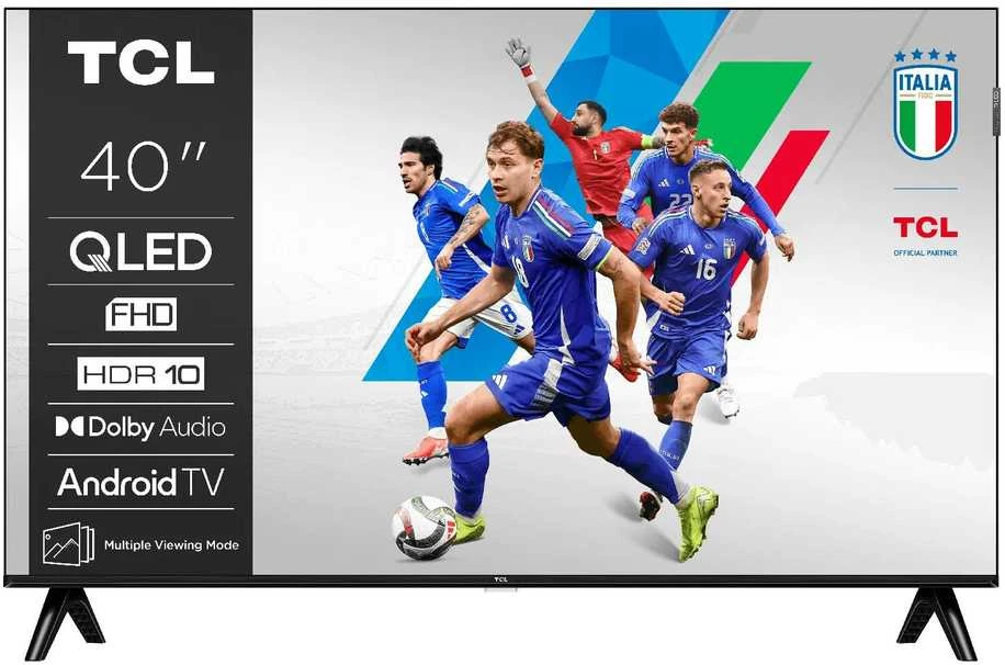 Televizorius TCL QLED 40V5C, 40" (100 cm), Smart Google TV, Full HD (2025 modelis)