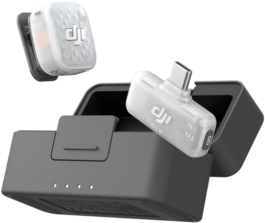 DJI Mic Mini 2S (1 TX + 1 Mobile RX + įkrovimo Dėklas)