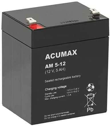 Akumax 12V 5Ah akumuliatorius su gnybtais