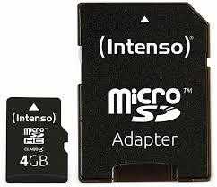 Atminties kortelė Karta Intenso Micro SDHC 4 GB Class 4 (3403450)