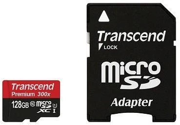 Transcend 128GB Micro SD kortelė su adapteriu