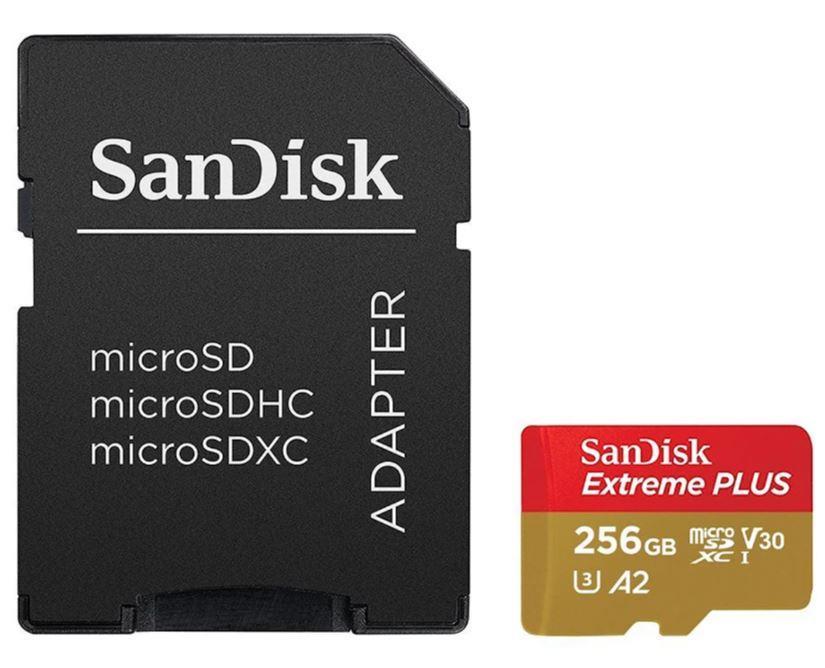 Atminties kortelė Sandisk Extreme Plus Micro SDXC SDSQXBD-256G-GN6MA, 256GB