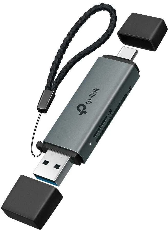 TP-Link UA430D skaitytuvas su USB-A ir USB-C jungtimis