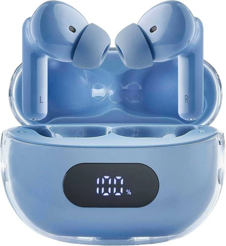 Ausinės su mikrofonu INTENSO Buds Plus Auriculares TWS ANC+ENC Mėlyna
