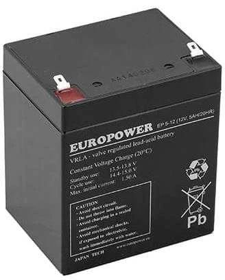 EMU TST EP 5-12 T2 akumuliatorius 12V/5Ah EUROPOWER