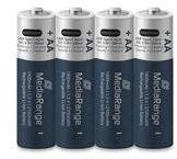 MediaRange BATTERY RECH. LI-ION AA 1.5V/1400MAH 4P MRBAT161 MEDIARANGE