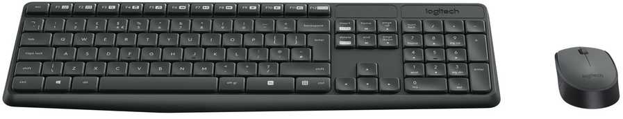 Belaidis klaviatūros ir pelės rinkinys Logitech MK235, RU išdėstymas