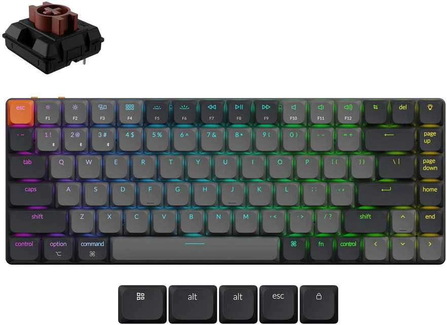 Klaviatūra KEYCHRON K3 RGB K3X-B3, juoda