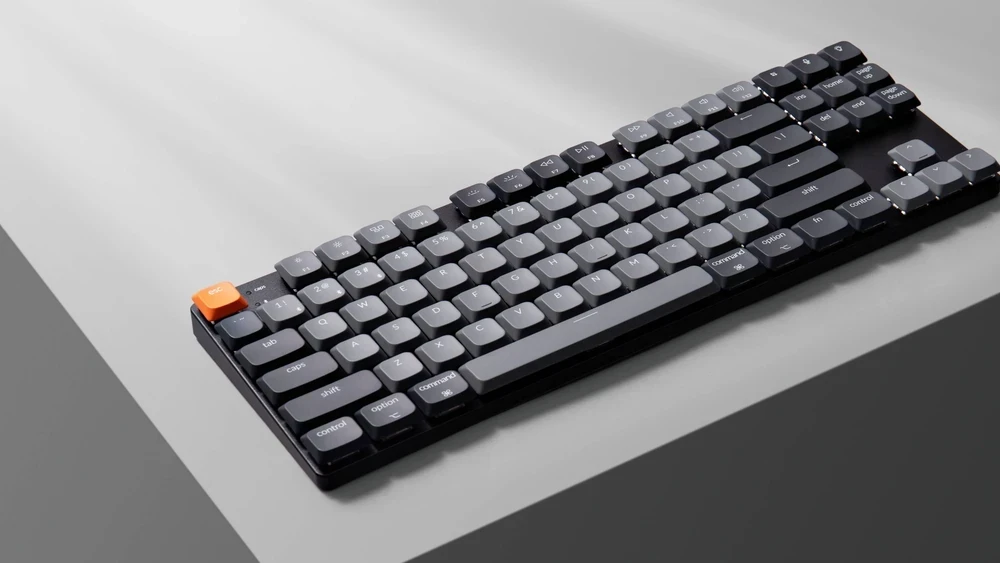 Belaidė mechaninė klaviatūra Keychron K1 QMK, TKL, RGB, Bluetooth 5.2 / USB-C, EN (K1X-H3) | 6 versija