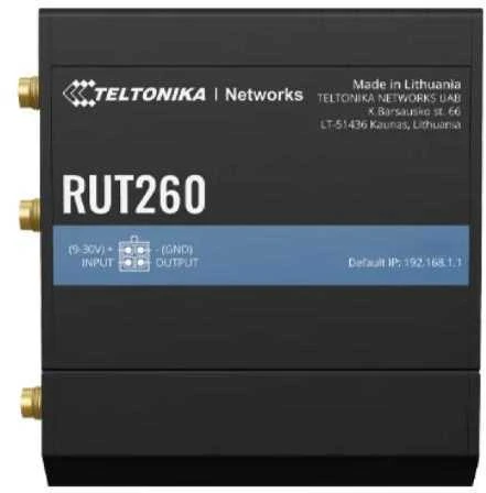 Teltonika | LTE Cat 6 Maršrutizatorius | RUT260 | 802.11n | 10/100 Mbit/s | Ethernet LAN (RJ-45) jungtys 2 | Mesh Support No | MU-MiMO No | 4G
