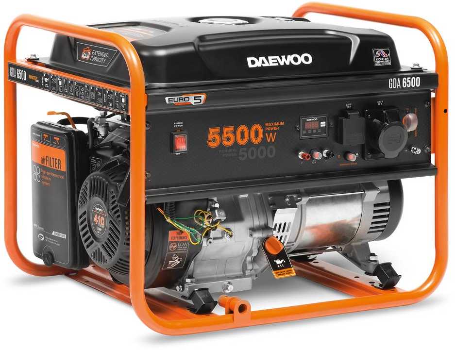 Benzinis generatorius 5.5KW 230V/GDA 6500 DAEWOO