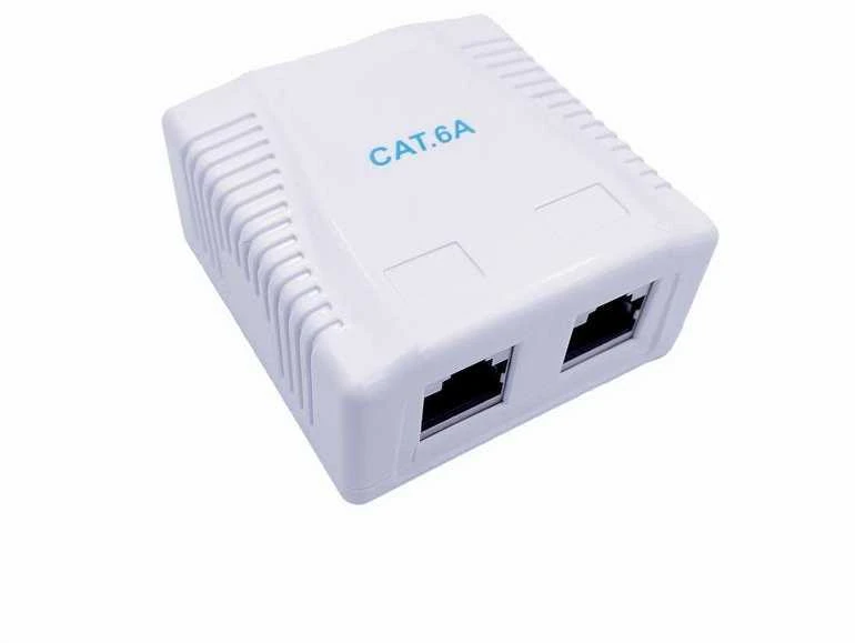 GEMBIRD CAT6A FTP 2-port surface mount box
