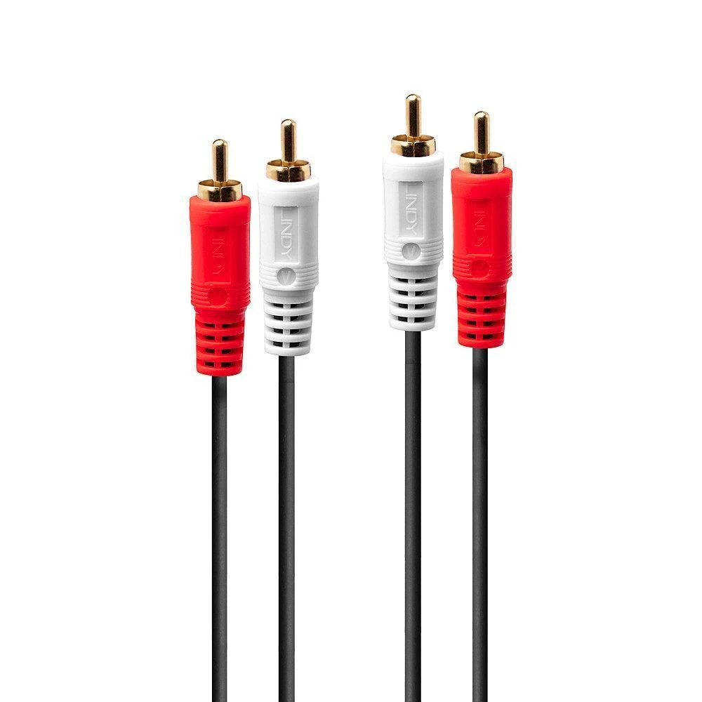 Lindy RCA adapteris su raudonomis ir baltomis jungtimis