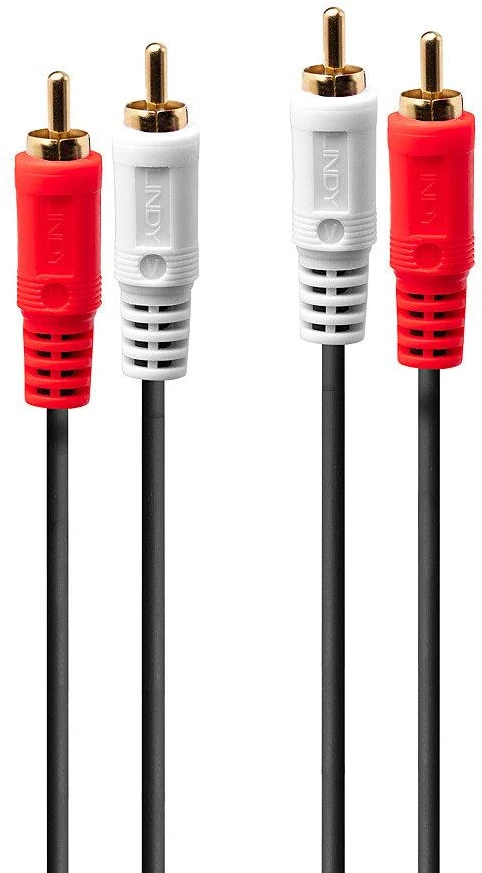 Garso Kabelis - LINDY Premium Garso Kabelis 2 x Phono Stereo, 2 x RCA, 2 m, Juodas