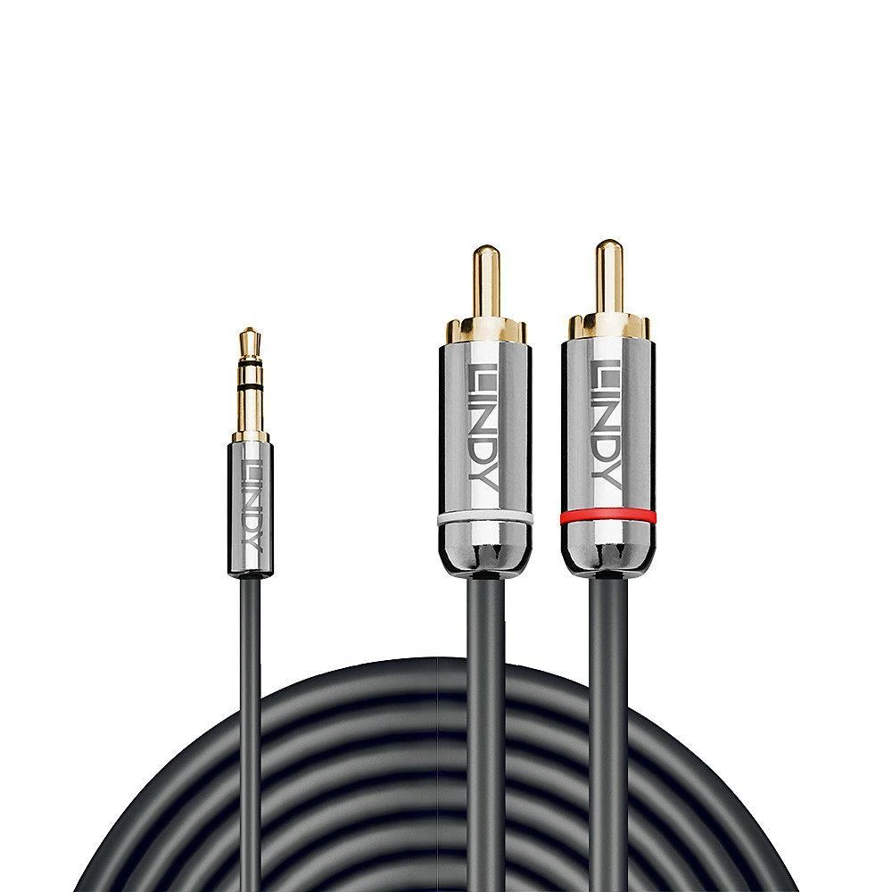 Lindy 3.5mm į RCA garso kabelis su metalinėmis jungtimis