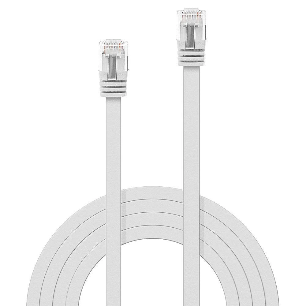 Tinklo Kabelis - LINDY Cat.6 U/UTP Plokščias Tinklo Kabelis, RJ45, M/M, 250MHz, 32AWG, 2 m, Baltas