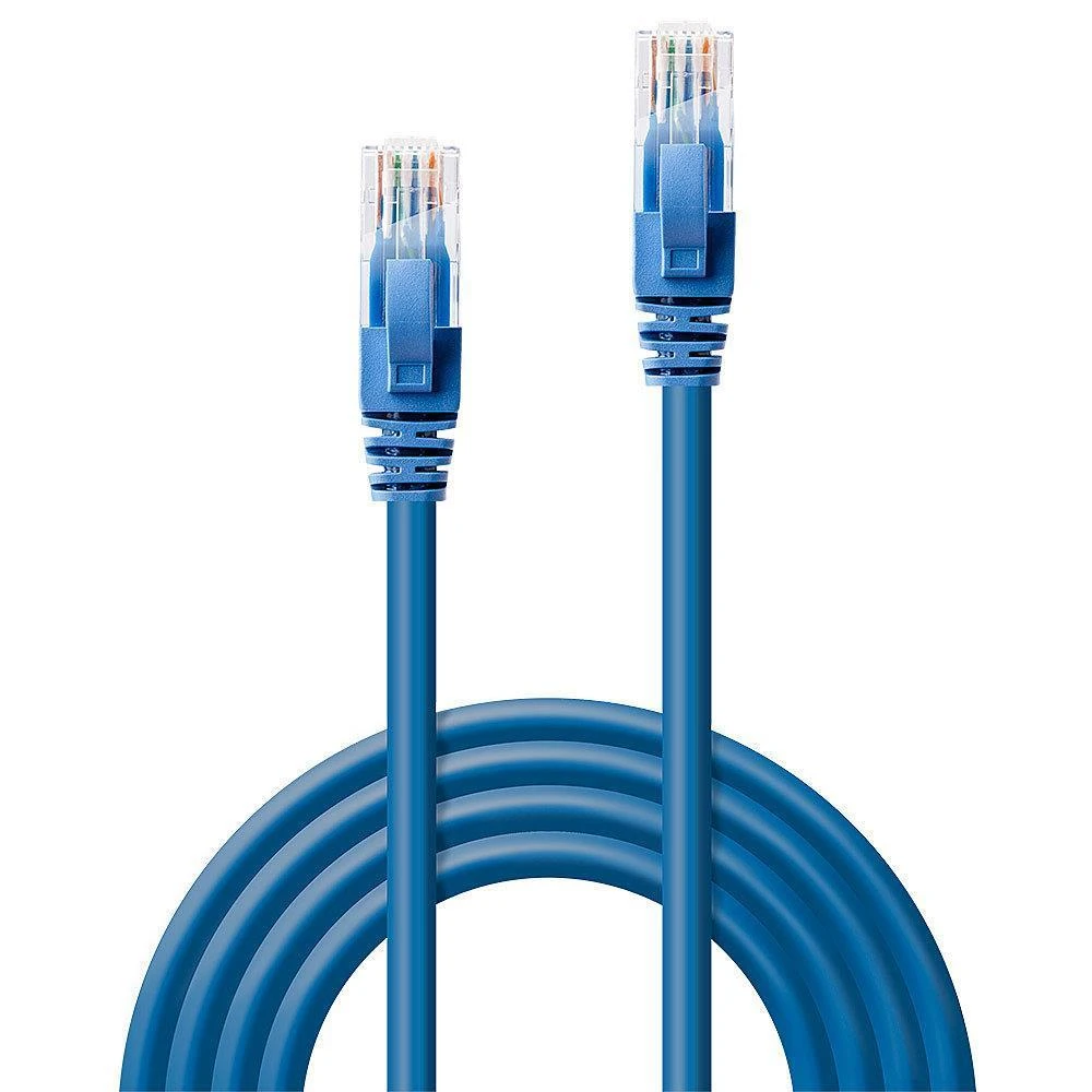 Tinklo Kabelis - LINDY Cat.6 U/UTP Tinklo Kabelis, RJ45, M/M, 250MHz, 2 m, Mėlynas