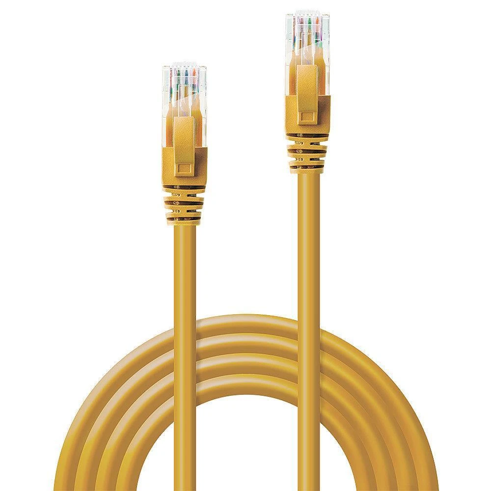 Tinklo Kabelis - LINDY Cat.6 U/UTP Tinklo Kabelis, RJ45, M/M, 250MHz, 3 m, Geltonas