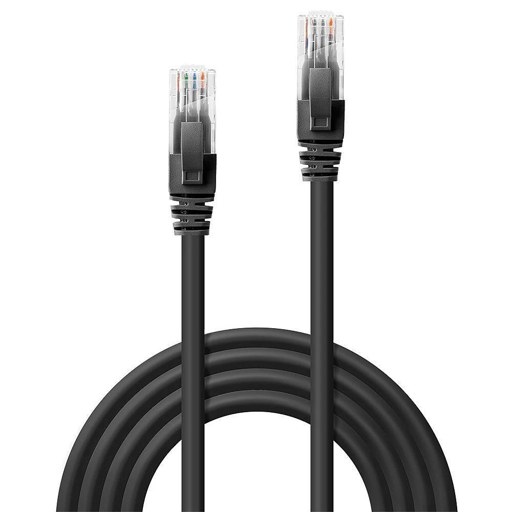 Tinklo Kabelis - LINDY Cat.6 U/UTP Tinklo Kabelis, RJ45, M/M, 250MHz, 5 m, Juodas